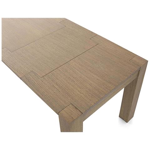 Elvis - Tavolo Da Pranzo Moderno Allungabile In Rovere Spazzolato 90 X 160/210/260 - Foto 2