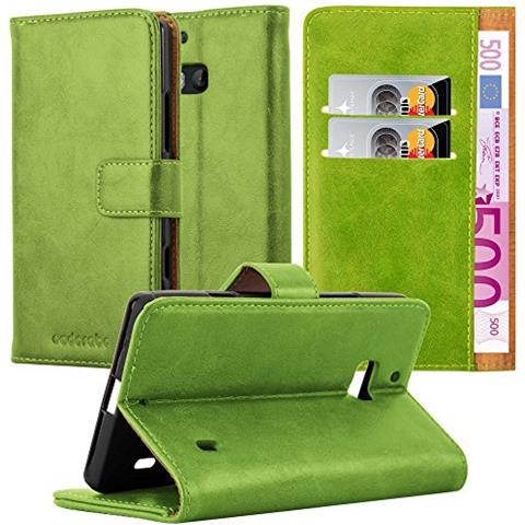 Custodia Compatibile Con Nokia Lumia 929 / 930 In Verde Erbe - Coperchio Protettiva Con Chiusura Magnetica, Funzione Stand E Tasca Per Le Carte - Foto 1