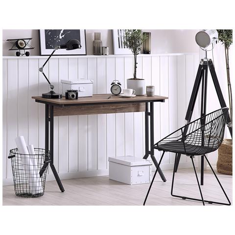 Scrivania Creek Marrone Scuro 120 Cm 48 Cm - Foto 10