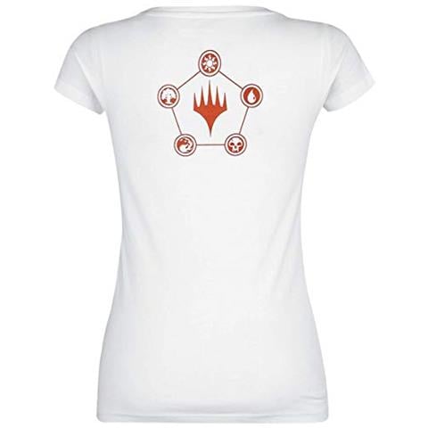 Emblem Donna T-shirt Bianco S 100% Cotone Slim Fit - Foto 2