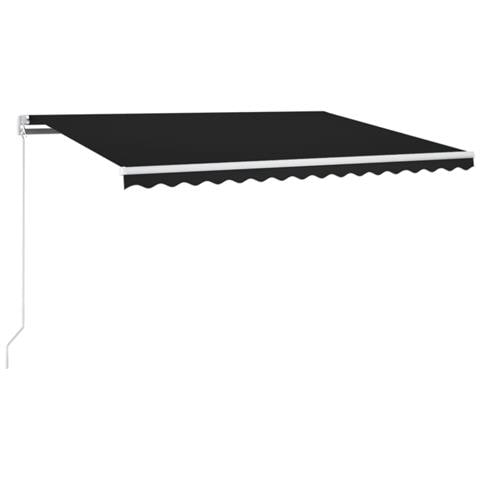 Tenda da Sole Retrattile Manuale con LED 400x350 cm Antracite - Foto 1