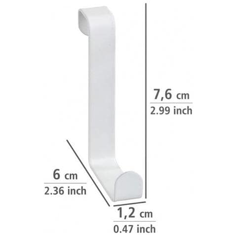 Ganci Appendiabiti 7,6 X 6 Cm Acciaio Bianco 4 Pezzi - Foto 2