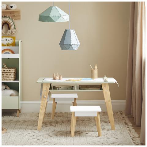 Tavolo Con 2 Sgabelli Per Bambini 80x48x50cm Kmb92-gr - Foto 11