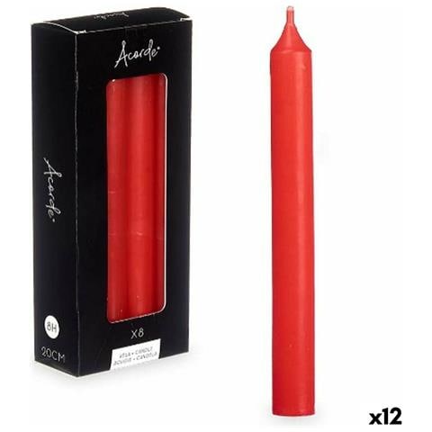 Set Di Candele Rosso 2 X 2 X 20 Cm (12 Unità) - Foto 1