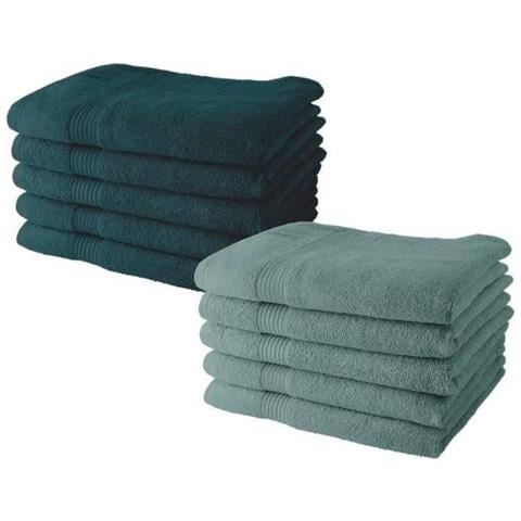 Set Di Asciugamani 5 Peacock + 5 Cecidon 50 X 90 Cm (10 Unità) - Foto 1