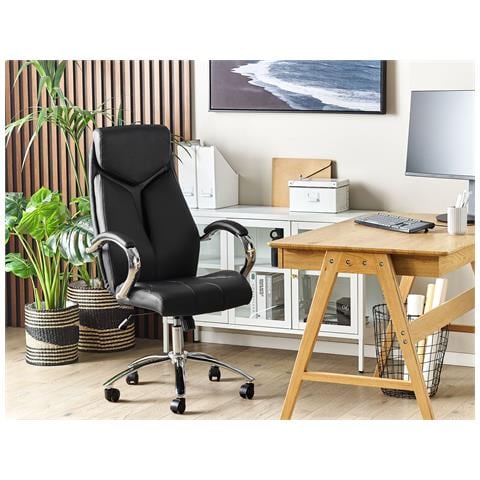 Sedia Da Ufficio Formula Pelle Sintetica Nero - Foto 1