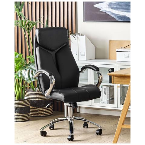 Sedia Da Ufficio Formula Pelle Sintetica Nero - Foto 9