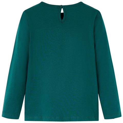 Maglietta Da Bambino A Maniche Lunghe Verde Scuro 128 - Foto 2