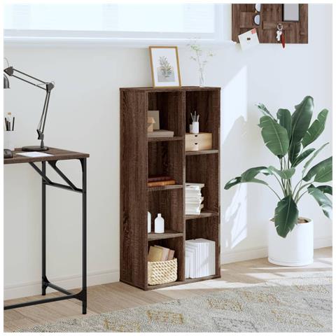 Libreria Rovere Marrone 50x25x105 Cm In Legno Multistrato - Foto 3