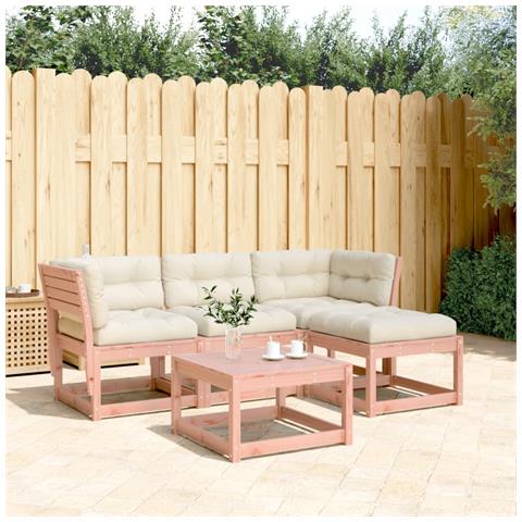 Set Divani Giardino 4 Pz Con Cuscini Legno Massello Di Douglas - Foto 1