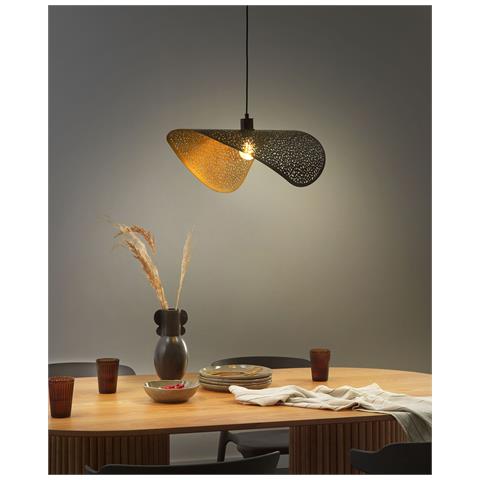 Lampadario Mahi Metallo Nero - Foto 1