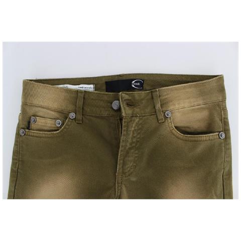 Jeans Slim Fit In Cotone Elasticizzato Con Lavaggio Verde - W24 - Foto 5