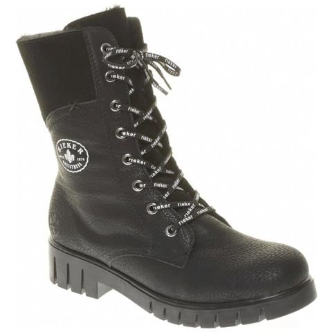 Black Casual Closed Ladies Mid Height Boots Stivaletti Pelle Sintetica Scarpe Donna Nero Eu 39, X2642-00 - Foto 1