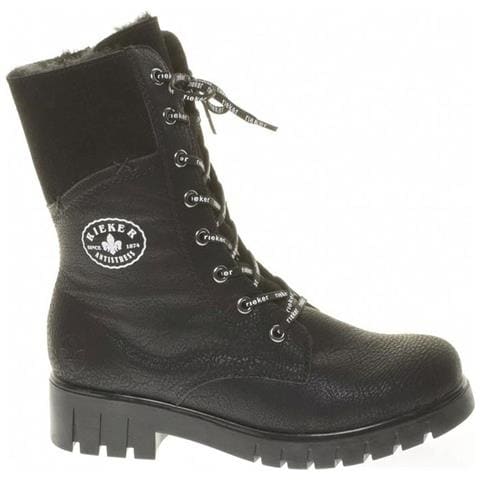 Black Casual Closed Ladies Mid Height Boots Stivaletti Pelle Sintetica Scarpe Donna Nero Eu 39, X2642-00 - Foto 2