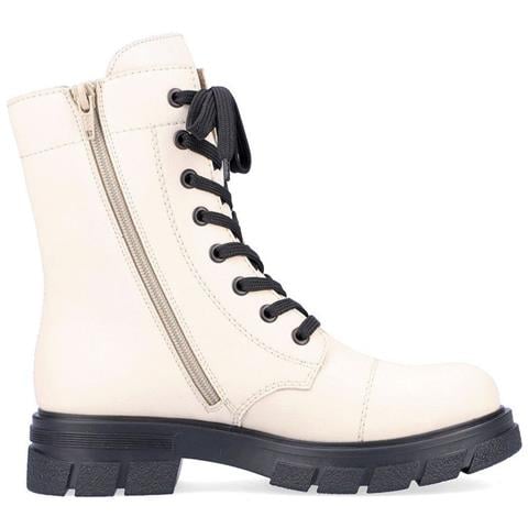 Beige Casual Closed Booties Stivaletti Pelle Scarpe Donna Beige Eu 37, Z9122-60 - Foto 3