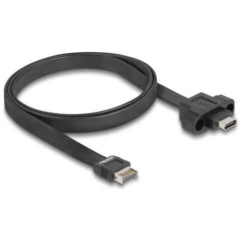 USB 10 Gbps cavo piatto Type-E chiave A 20 pin maschio per USB Type-C femmina a pannello da 75 cm - Foto 1