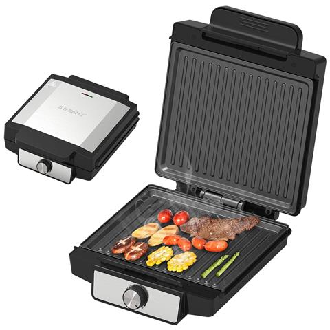 Piastra Grill Antiaderente Con Controllo Della Temperatura, Riscalento Su Entrambi I Lati E Luce Indicatrice. - Foto 1