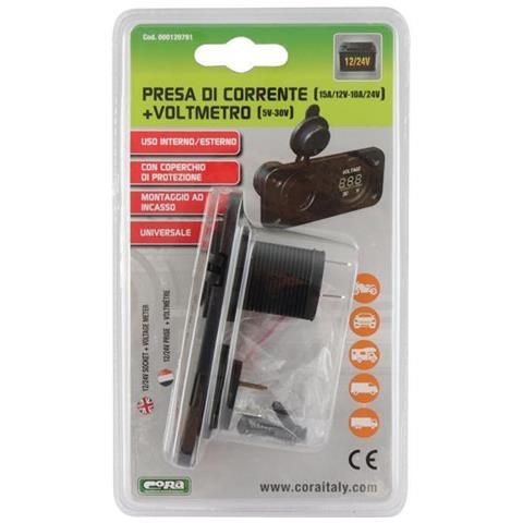 Presa Di Corrente Da Incasso 15a/12v-10a/24v Con Voltmetro 5v-30v Dc - Foto 3