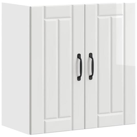 Pensile Da Cucina Lucca Bianco Lucido In Legno Multistrato - Foto 2