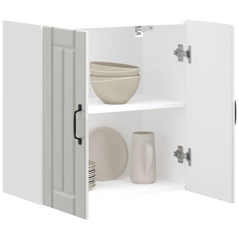 Pensile Da Cucina Lucca Bianco Lucido In Legno Multistrato - Foto 1