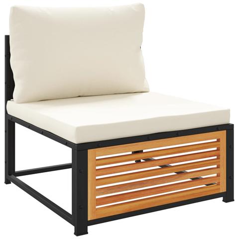 Lusso Casadino - Divano Da Giardino Senza Braccioli Con Cuscini Massello Acacia - Foto 1