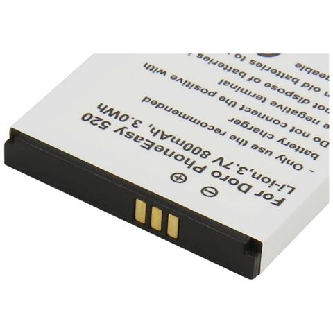 Batteria Di Ricambio Per Doro Phoneeasy 520-632 3,7v 800mah Li-ion - Foto 2
