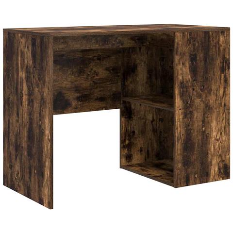 Scrivania Rovere Affumicato Legno Ingegnerizzato Media Scrivania - Foto 1