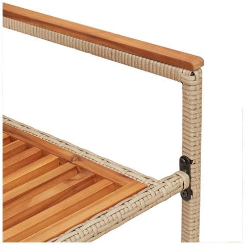 Sedia da Giardino Impilabile con Cuscini 2 pz Beige in Polirattan - Foto 9