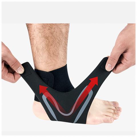 Manicotto A Compressione Con Tutore Di Supporto Ottimale Per La Caviglia - Protezione Sportiva Black S - Foto 2