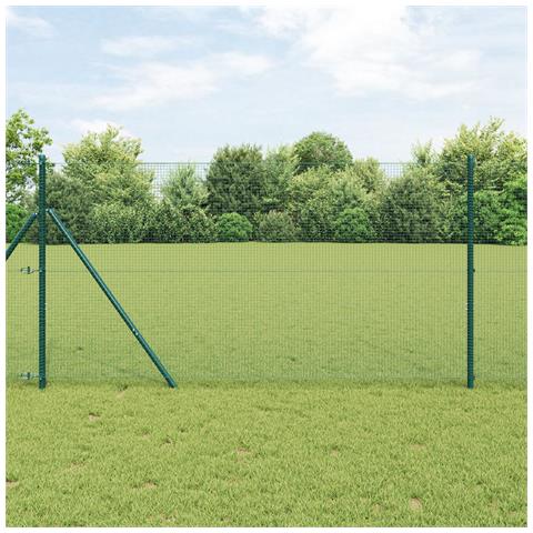 Recinzione in Filo Saldato Verde 1.4x25 m Acciaio - Foto 2