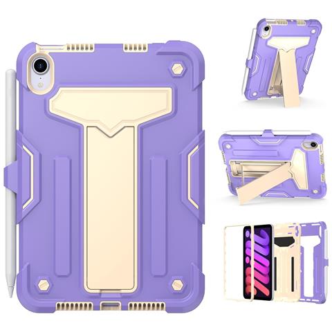 Custodia Per Ipad Mini 6 8.3"" Con Supporto E Alloggiamento Per Stilo Viola - Foto 4