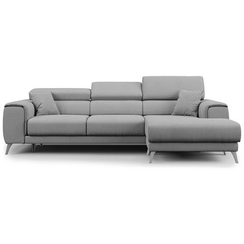 Fusion Divano Angolare In Tessuto Smacchiabile T05 Grigio - Foto 2