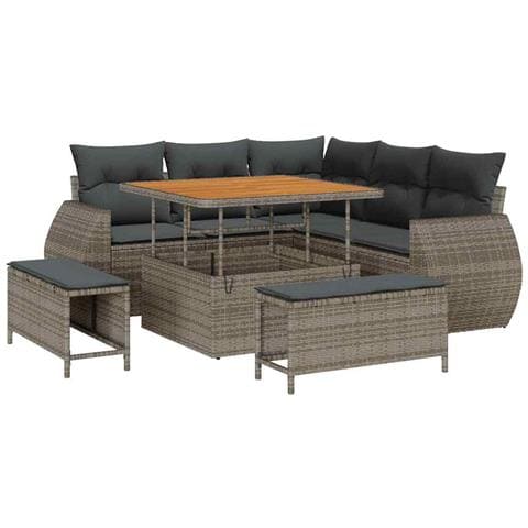 Set Divano da Giardino 8 pcs Grigio 100 x 100 x 71 cm - Foto 1