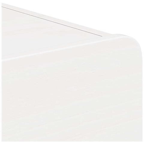 Comodino Bianco 39 x 34 x 16.5 cm Legno di pino massello - Foto 9
