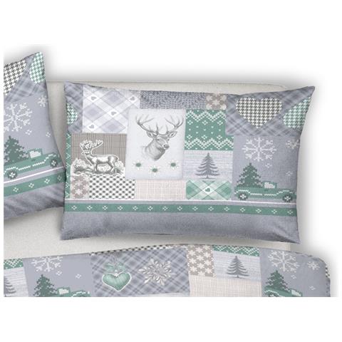 Copripiumino Sacco Piumone Pensieri Delicati Cotone Dis.alpi Singolo Verde - Foto 2