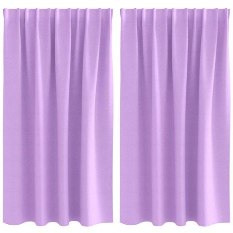 Tende con tende 2 pcs Viola Poliestere - Foto 1