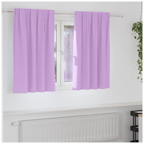 Tende con tende 2 pcs Viola Poliestere - Foto 2