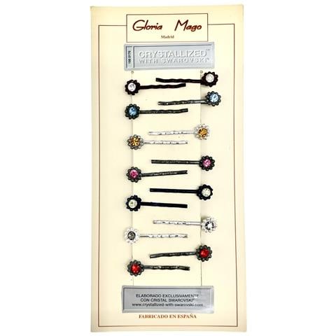 Confezione Da 14 Mini Forcine Per Capelli, Rotonde E Cristalli Assortiti Sw - Foto 2