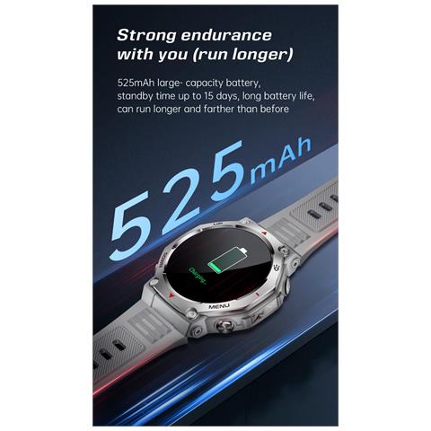 Smartwatch Multifunzione Con Schermo Amoled, Monitoraggio Fitness E Chiamate Bluetooth, Compatibile Con Huawei, Samsung, Apple, Garmin Silver - Foto 7