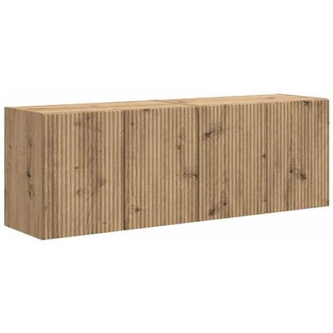 Mobile TV da parete 2 pcs Rovere artigianale 59,5 x 31 x 40 cm - Foto 1