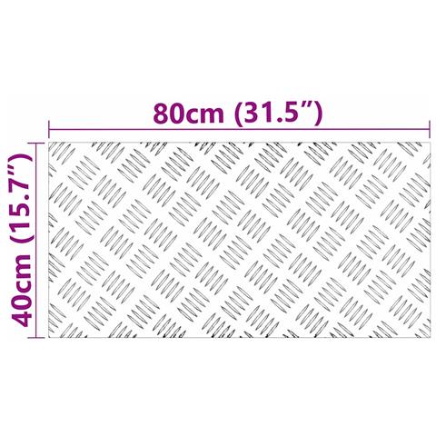 Dischi Quadrati 2 pcs Argento 80 x 40 cm Alluminio - Foto 8