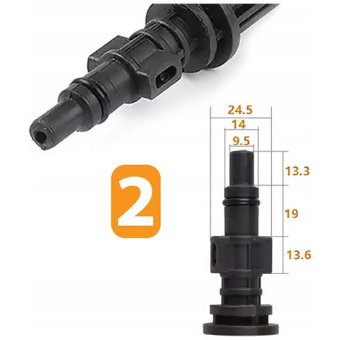 Pistola A Spruzzo Di Ricambio Compatibile Con Idropulitrice Kärcher K2-k7 Bosch Lavor - Filettatura M14, Lancia 40 Cm, Plastica Resistente - Foto 2
