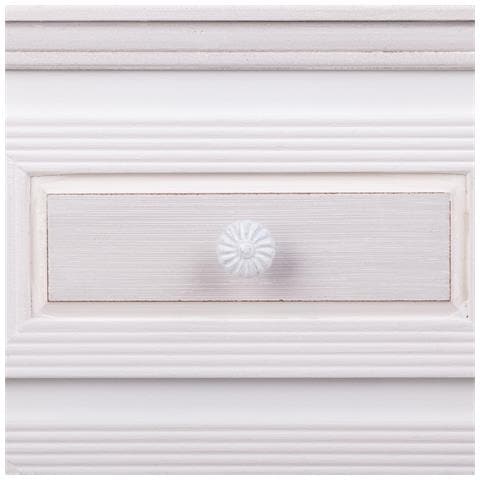 Comodino In Legno Con 2 Cassetti Bianchi 37x33,5x53. - Foto 8