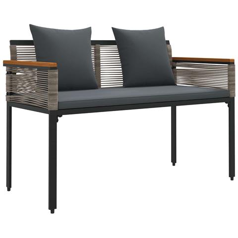 Panchina da esterno Grigio e Grigio Scuro 117 x 54 x 74.5 cm - Foto 1