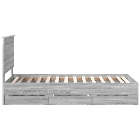 Struttura del letto con cassetto Grigio Sonoma 100 x 200 cm - Foto 9
