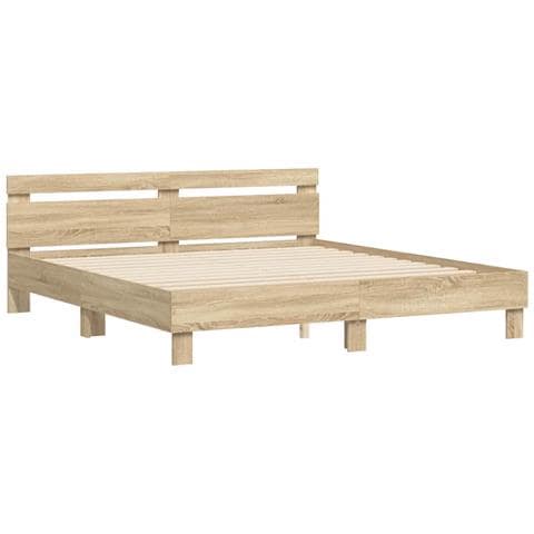 Struttura del letto Sonoma 193 x 203 cm Legno multistrato - Foto 1
