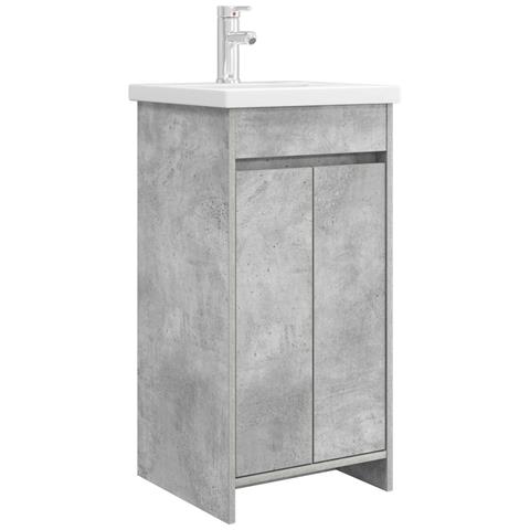 Mobile da bagno con lavabo Grigio Cemento 42 x 40 x 84,5 cm - Foto 1