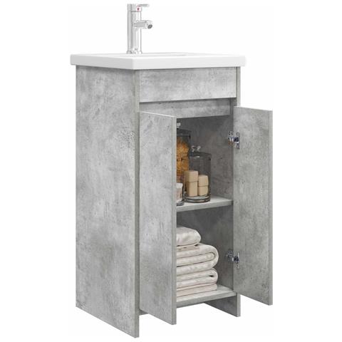 Mobile da bagno con lavabo Grigio Cemento 42 x 40 x 84,5 cm - Foto 2