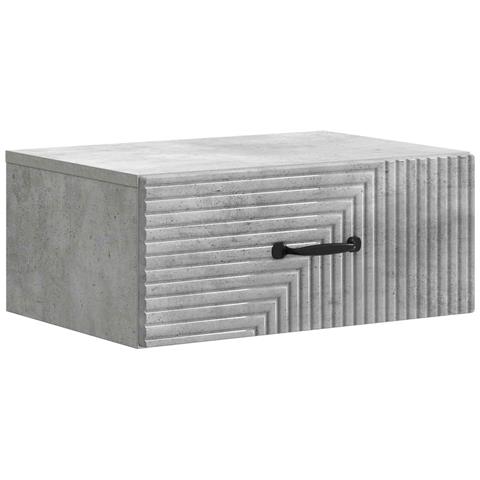 Mobiletto da notte a muro Grigio Cemento 49 x 34,5 x 20 cm - Foto 1
