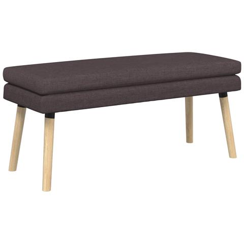 Panchina a doppio strato Marrone Scuro 110 x 40 x 47 cm Tessuto - Foto 1